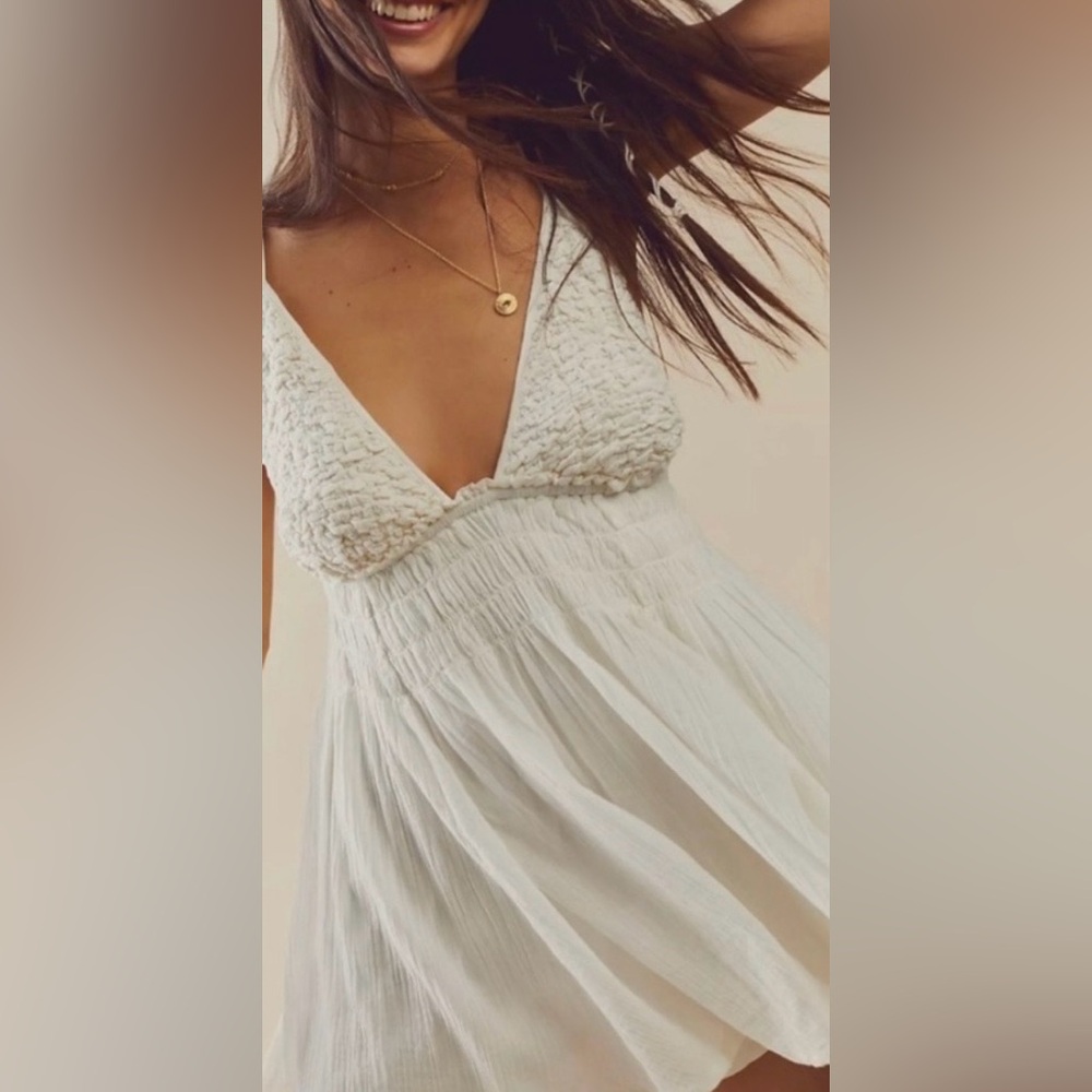 Free People Flowy Backless Halter Dress Boho Festival Beach